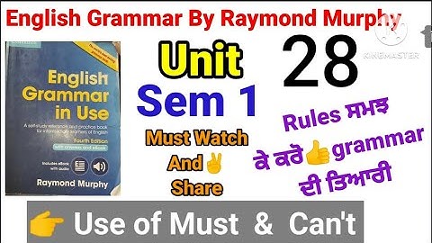 combridge english grammar in use fourth edition by Raymond Murphy unit 28/sem first english grammar