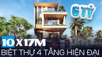 Biệt thự 4,5 tầng hiện đại mặt tiền 10m sâu 17m ở Daklak