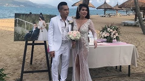 Món quà đặc biệt chồng ca sĩ tặng chị gái Ngọc Trinh trong đám cưới trên bãi biển