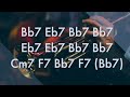 12 Bar Blues changes in Bb