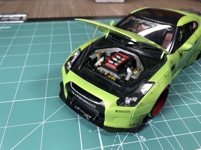 【アヒル隊長】LB-WORKS R35 With Engine 3D Printed VR38DETT detail set for Aoshima Liberty Walk LB