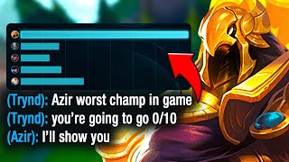 My Team DOUBTED My Azir... but they didn't know that I'm Rank 1