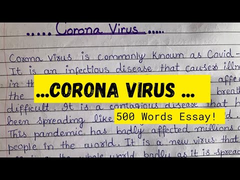 Easy essay on CORONA VIRUS in English || precautions For Corona Virus || Awareness