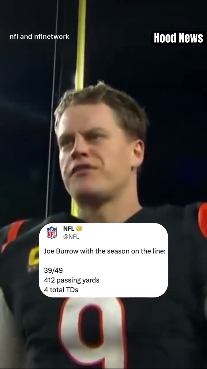 With the season on the line #hoodnews #joeburrow #bengals #overtime #MVP #football #nflplayer #omg