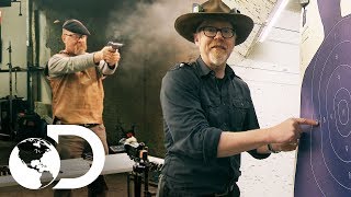 ¿Es posible disparar un arma tan rápido como en las películas? | Mythbusters: Los cazadores de mitos