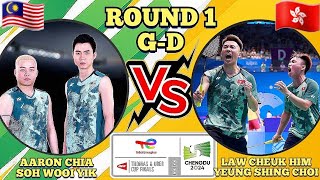 (R1)🇲🇾AARON CHIA-SOH WOOI YIK 🆚️ 🇭🇰LAW CHEUK HIM-YEUNG SHING CHOI🔥🫡‼️#thomascup2024