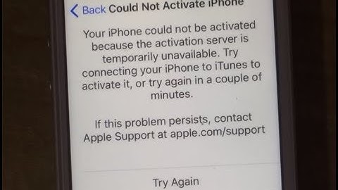 Could Not Activate iPhone iPad after iOS 11 -12 Update