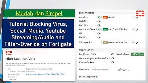 FortiGate Firewall | Blocking Virus, YouTube, Facebook, MediaSocial and Filter Overide