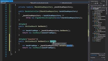 RESTful API with ASP.NET Core 3.0 - 22/50 - GetBand Request