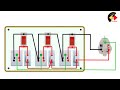 How to Make a 3 Switch 3 Socket 3 Indicator Connection - Extension Box Wiring