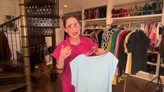 Carla Rockmore Collection 100 Cotton Jersey Knit Boat Neck Top on QVC
