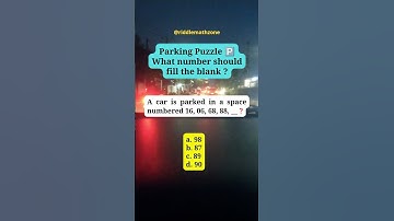 Parking Puzzle - What number should fill the blank? #shorts #riddlemathzone #maths