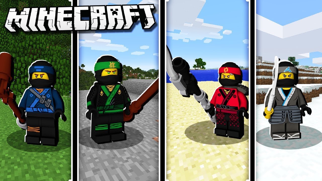 Become The Lego Ninjago Warriors In Minecraft Youtube - roblox lego ninjago games