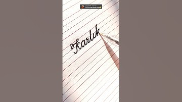 Kartik - Writing beautiful name in cursive handwriting ✨🖋️#handwriting #cursive #shorts