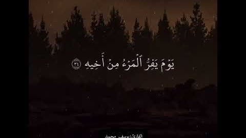 من سوره عبس  بصوت الشيخ يوسف محمد