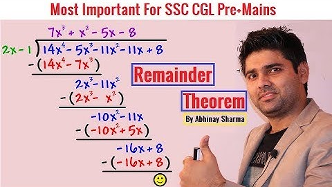 Remainder Theorem By Abhinay Sharma | Number System Important Topic | SSC CGL Mains | Abhinay Maths