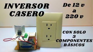 INVERSOR DE VOLTAJE CASERO ⚡ Con solo 3 componentes