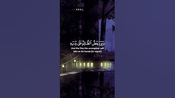 🌸وَيَومَ يَعَضُّ الظَّالِمُ عَلَى يَدَيهِ🌸 سورة: الفرقان🌸 القارئ: ياسر الدوسري🌸 #quran #قرآن