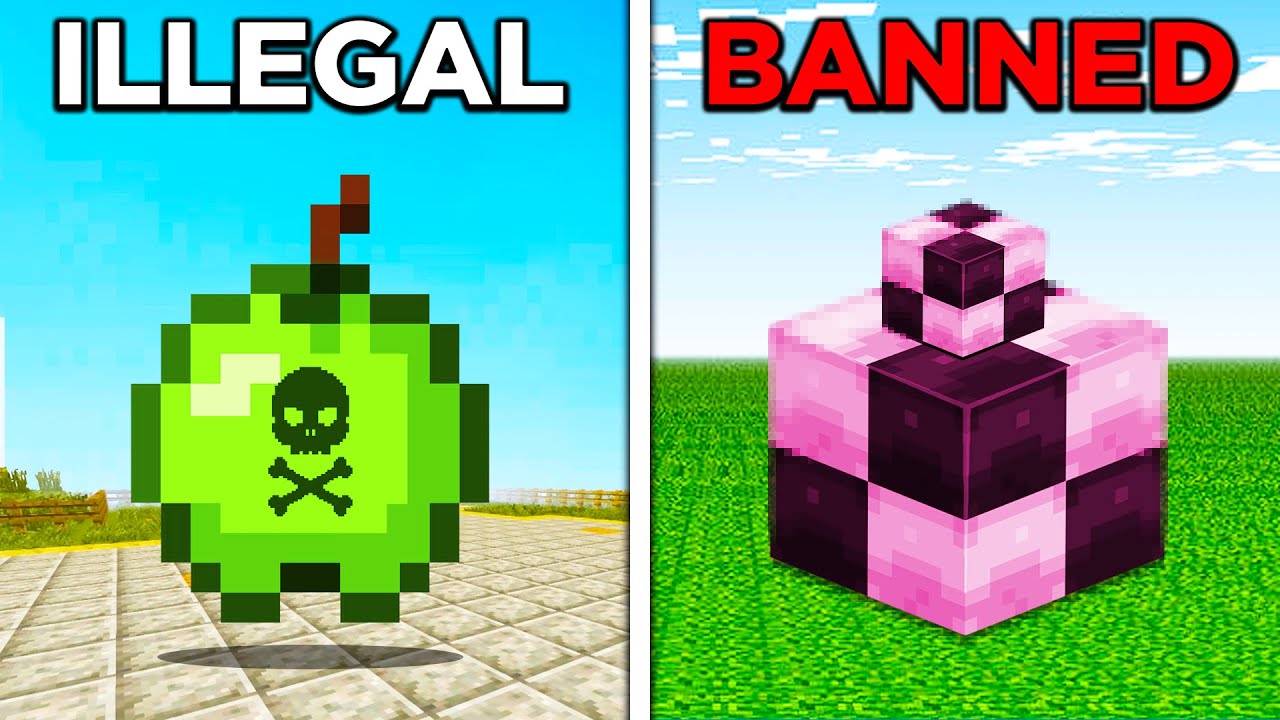 40 Illegal Minecraft Items FORBIDDEN YouTube 40 illegal minecraft items forbidden youtube