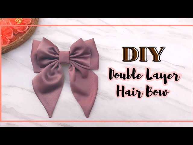 Beautiful Satin Bow Hair Clip Making at Home | How to Make  display picture 2