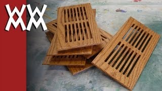 Making furnace vent register covers