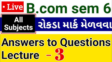 B.com sem 6 Answers to Questions session -3