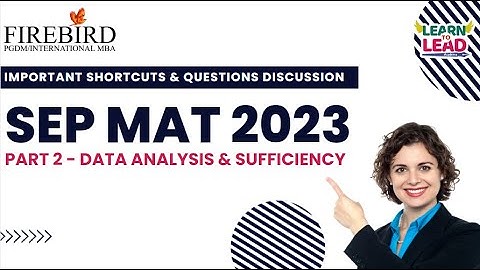 MAT 2023 | Important Q&A | Shortcuts |Data Analysis | May Exam QP  | Part 2 #mba2024  #pgdm2024