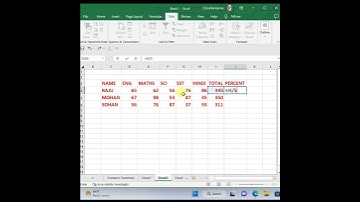 Excel me marksheet me total and percent nikalna || Excel viral tricks || Excel for beginners #excel