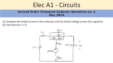 PEO solved examples (ELEC A1): Second Order Transient Analysis Question no. 2