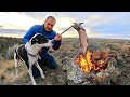 BIG TROUT Fishing & Primitive FIRE COOKING with my Dogs!!! (Catch & Cook Adventure)