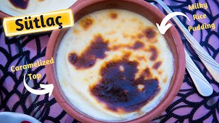 Turkish Rice Pudding Recipe called Sütlaç that you will LOVE || Easy Baked Rice Pudding Sutlac! Resimi