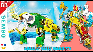 Speed Build Mammoth ⚡️ Frost Giant Combiner, Unboxing & Assembly Lego Bricks Sembo Block 4in1 Beasts