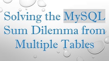 Solving the MySQL Sum Dilemma from Multiple Tables
