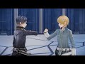 Sword art online alicization lycoris  kirito and eugeos handshake