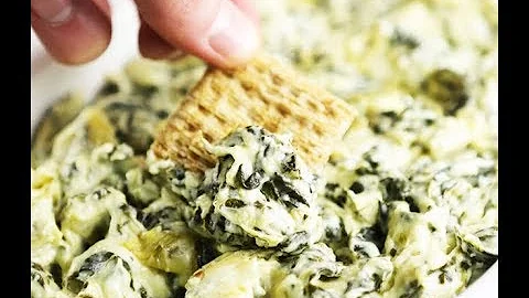 The BEST Hot Spinach Artichoke Dip in a crockpot - by Pip and Ebby