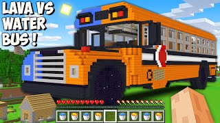 This is THE BIGGEST LAVA vs WATER BUS in Minecraft! I found GIANT LAVA BUS vs WATER BUS! GIANT CAR!