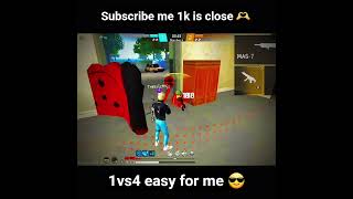 1 Vs 4 Rush in Grandmaster Lobby 💀 (Impossible Win) #ffshorts #freefire #export #shorts #ai #gaming