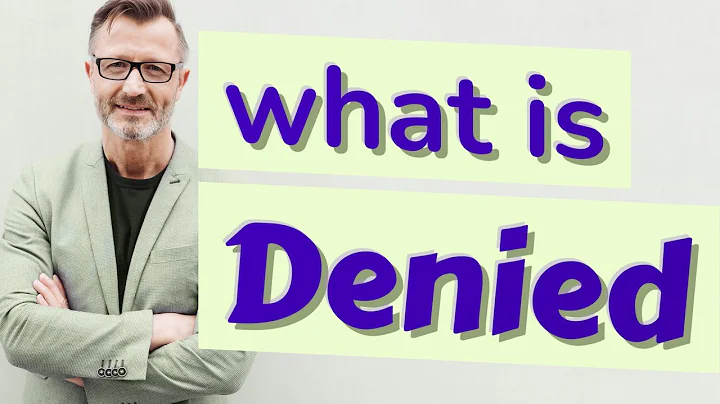 Denied | Meaning of denied 📖 📖