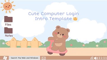 CUTE COMPUTER LOGIN INTRO TEMPLATE | NO TEXT