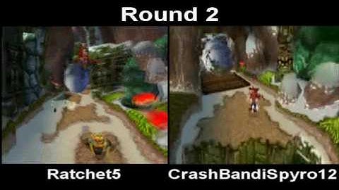IAS2: Round 2 - Ratchet5 vs CrashBandiSpyro12 - Crash 2 race to defeat Tiny - Part 1