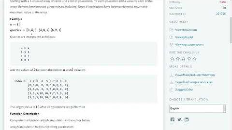 HackerRank Array Manipulation