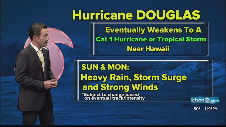 Tropical storm warning in effect for Hawaii, Maui counties as Douglas slightly weakens in approach