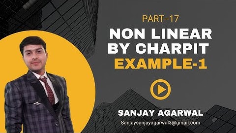PART-17) Example 1 || CHARPIT METHOD ||  Non linear Partial Differential Equation ||