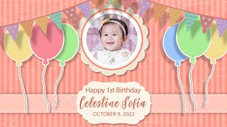 Celestine Sofia 1st Birthday