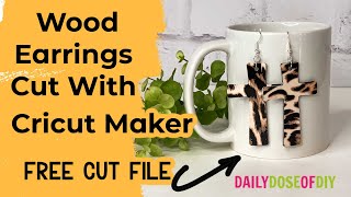 Make Wood Earrings with your Cricut Maker and Heat Transfer Vinyl