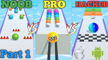 noob vs pro vs hacker - Ball Run 2048🎈 gameplay android ios