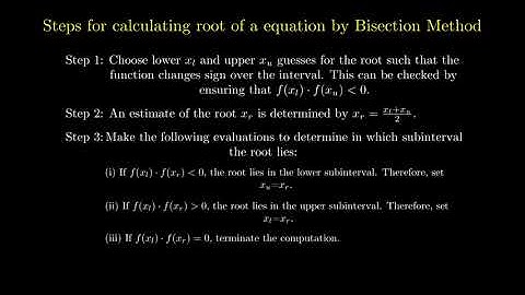 Bisection Method | Numerical Methods