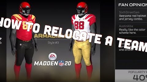 How To Relocate A Team In Madden 20