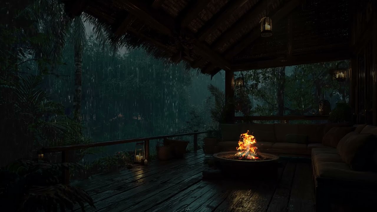 Midnight Thunder Rain Ambience | Gentle Storm Sounds for Deep Sleep Therapy and Mental Recovery