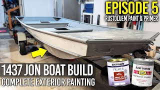 Jon Boat Build | Part 5 - RUSTOLEUM ENAMEL TWO-TONE PAINT JOB